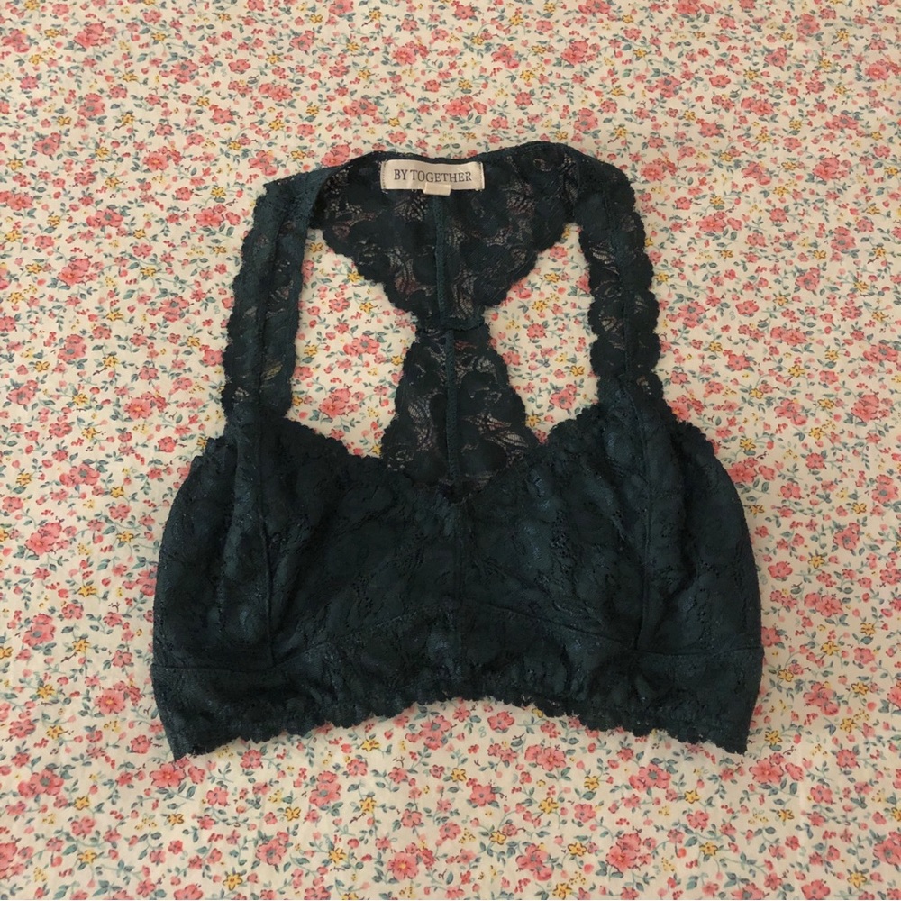 emerald lace bralette